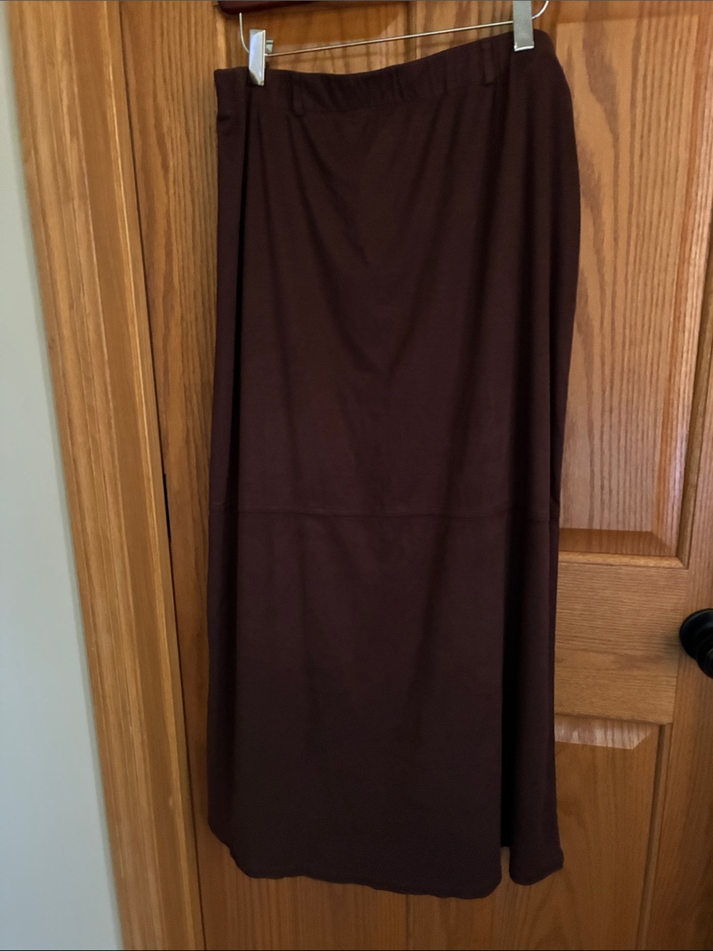White Stag Brown Pull-On Maxi Skirt
